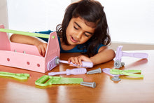 Load image into Gallery viewer, Tool Set - Pink &amp; Green - Green Toys (100% Recycled Plastic)