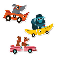 Load image into Gallery viewer, Racing Cars Duo Puzzle - Djeco