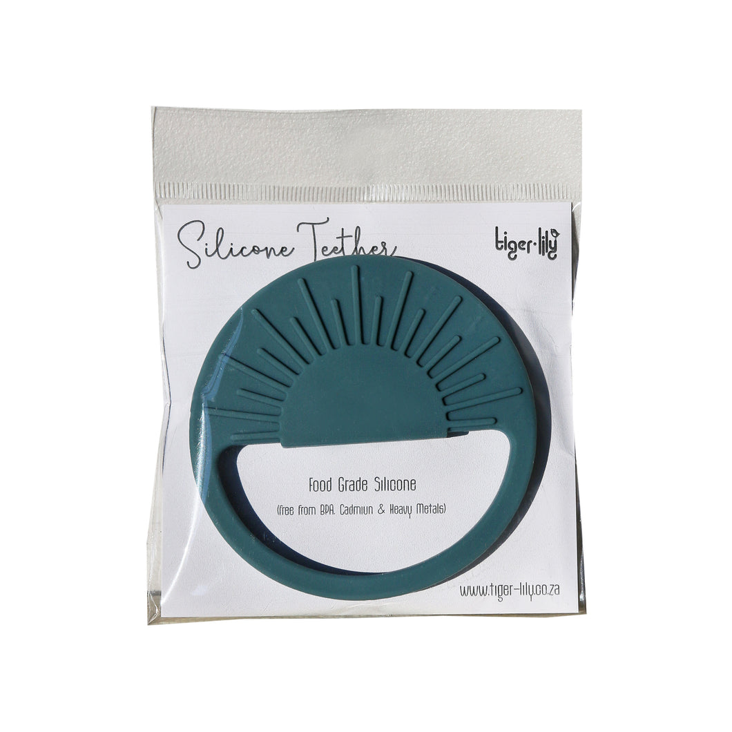 Silicone Sunshine Teether - Duck Egg Blue - Tiger Lily