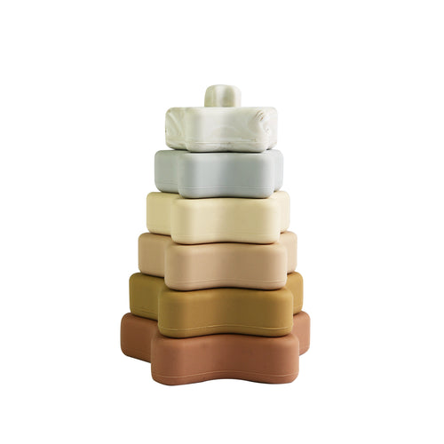 Silicone Star Stacker - Tiger Lily