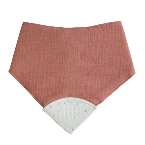 Teether Bib - Pink - Tiger Lily