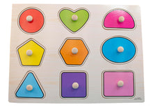 Load image into Gallery viewer, Shapes Peg Puzzle