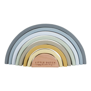 Wooden Rainbow Stacker- New Blue