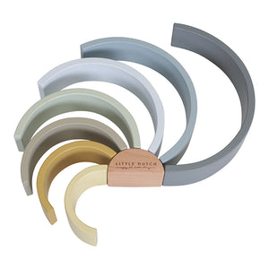 Wooden Rainbow Stacker- New Blue