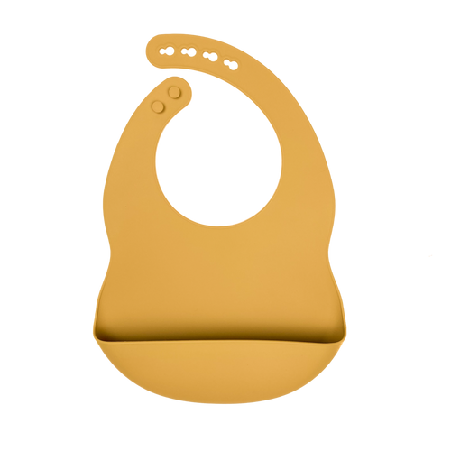 Silicone Bucket Bib - Turmeric - Tiger Lily