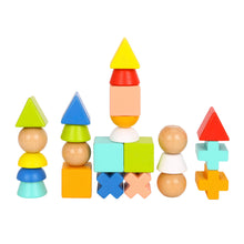 Load image into Gallery viewer, Wooden Stacking Shapes - Tooky Toy