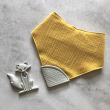 Load image into Gallery viewer, Teether Bib - Mustard - Tiger Lily