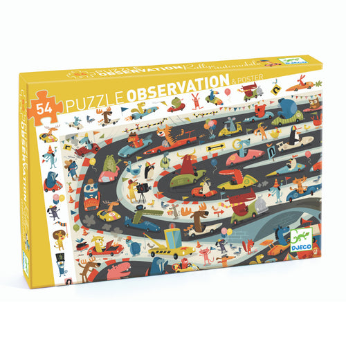 Car Rally Observation Puzzle - Djeco - 200 pc
