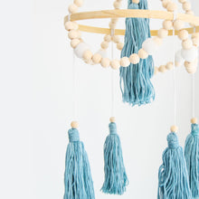 Load image into Gallery viewer, Small Tassel Mobile - Duck Egg - Tiger Lily