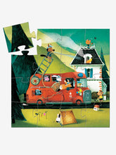 Load image into Gallery viewer, Fire Truck Silhouette Puzzle - Djeco - 16 pc