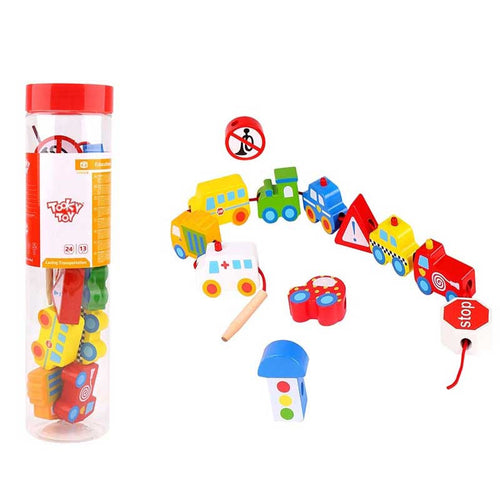 Wooden Transport Lacing - Tooky Toy